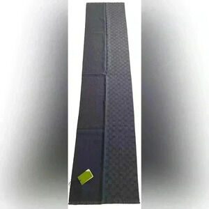 Gucci Wool Scarf Half GG Pattern Monogram Italy 40x180 Dark Green Navy Gray Long